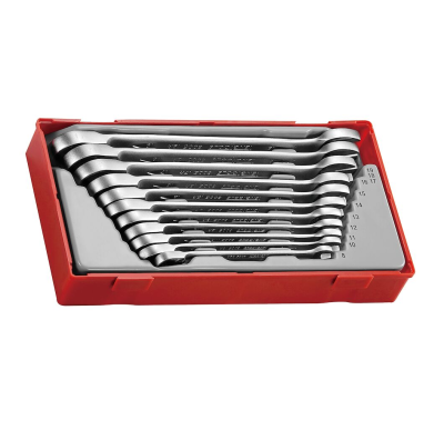 Jogo de 11 chaves de boca/luneta com roquete reversível Teng Tools