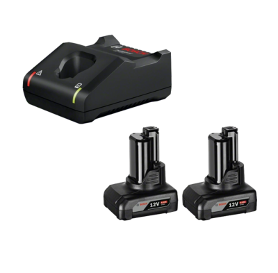 2 baterias de 12 V 6,0 Ah e carregador GAL 12V-40