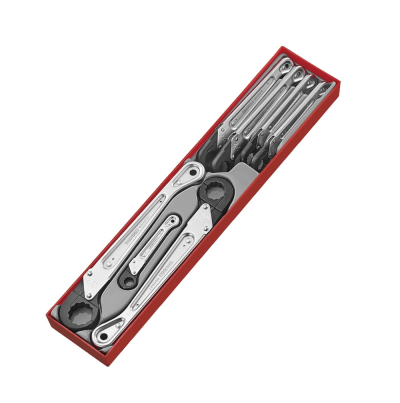 Jogo de 8 chaves anelares de 13 a 27 mm TengTools