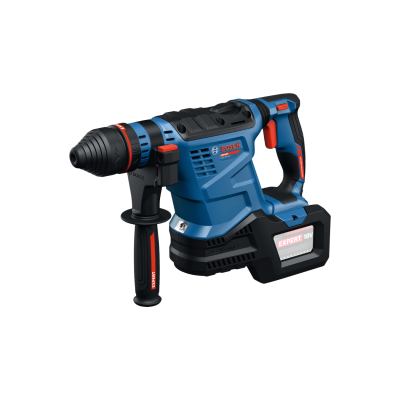 Martelo perfurador Bosch azul e preto com bateria 18V