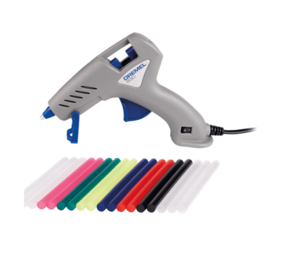 Pistola de colar 930 DREMEL com 18 bastões de cola