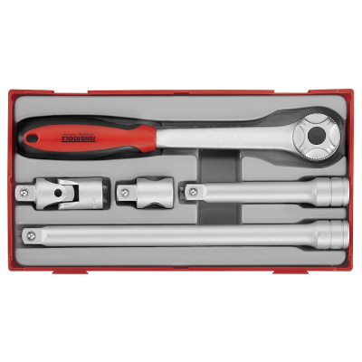 Jogo 5 peças com Roquete 1/2'' e acessórios Teng Tools