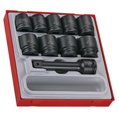 Jogo de chaves de caixa de impacto 3/4'' e acessórios, 16 peças