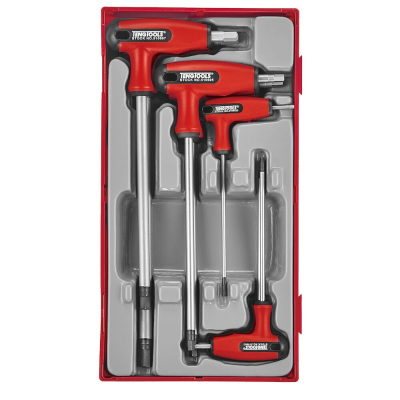 Jogo de 7 chaves T com ponta hexagonal TengTools