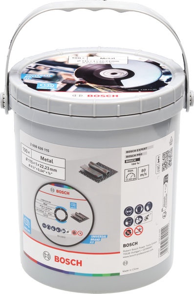 Balde com 100 discos abrasivos