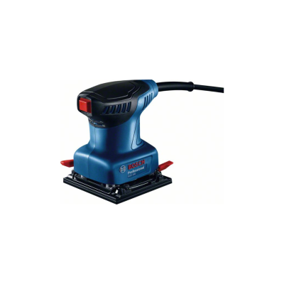 Lixadora elétrica Bosch Professional azul e preta com botão vermelho