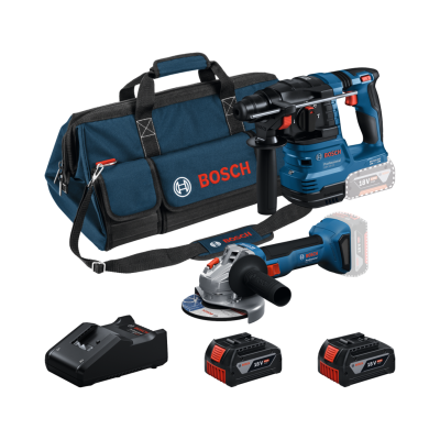 Rebarbadora GWS 18V-8 + Martelo perfurador GBH 18V-22 (KIT 18V BOSCH)