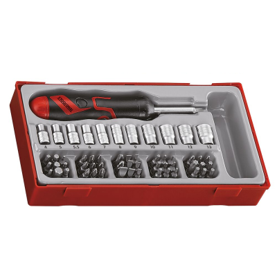 Jogo de chave de bit com roquete, chaves de caixa 1/4'' e bits 25mm 1/4'' hexagonais