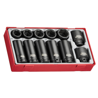 Jogo de 14 chaves de caixa de impacto 1/2'' com sistema de segurança TengTools