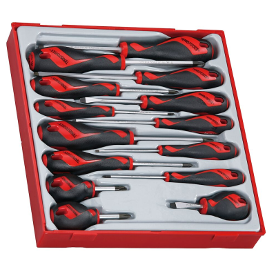 Jogo de 14 chaves de parafusos de fendas, PH e PZ TengTools