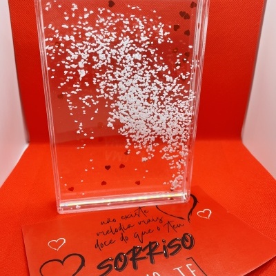 Porta-retratos Flocos de Coração