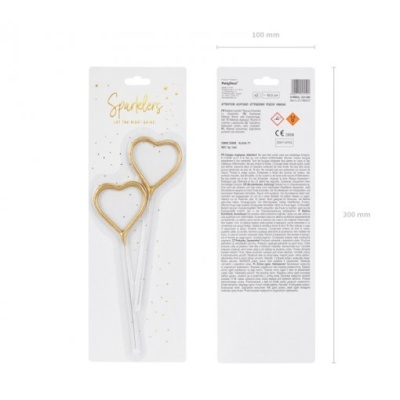2 Sparkles Coração Dourado