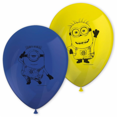 8 Balões Látex Minions