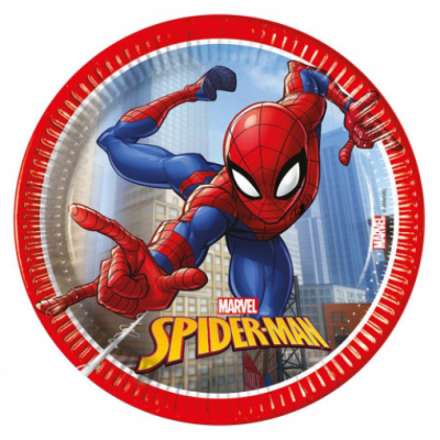 8 Pratos Homem-Aranha (20 cm)