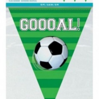 Bandeira Triangular Plástico Futebol (12ft)