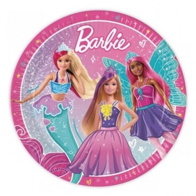 8 Pratos Barbie Fantasy (23cm)