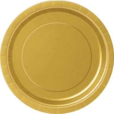 8 Pratos Dourado (18cm)