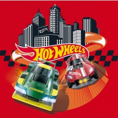 20 Guardanapos Hot Wheels (33cm)