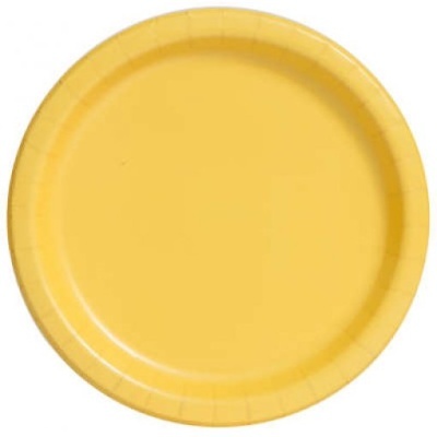 8 Pratos Amarelo (23cm)