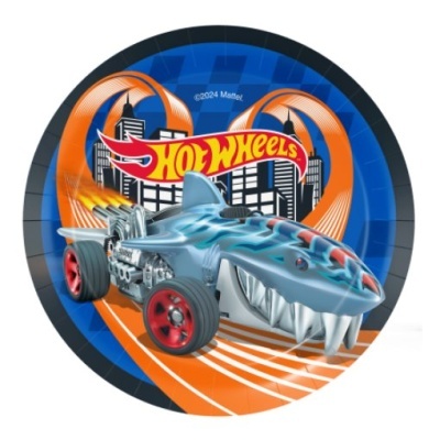 8 Pratos Hot Wheels (18cm)