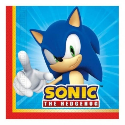 16 Guardanapos Sonic (33cm)