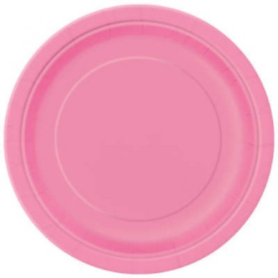 8 Pratos Rosa Choque (18cm)