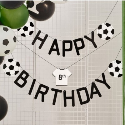 Grinalda Happy Birthday Personalizável Futebol