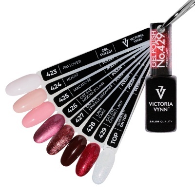 Coleção Victoria Vynn Gel Polish "CHERRY ON TOP" (423 a 429 + Top Shimmer)