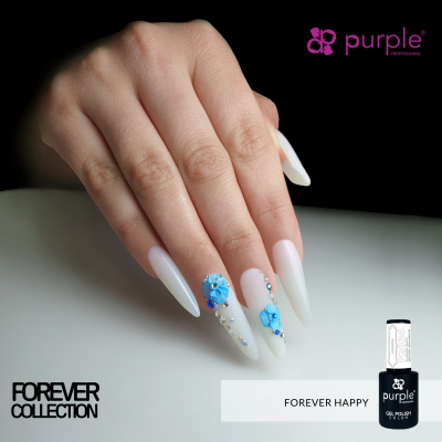 PURPLE Verniz Gel Forever Happy (Branco Leitoso) 10ml P2036