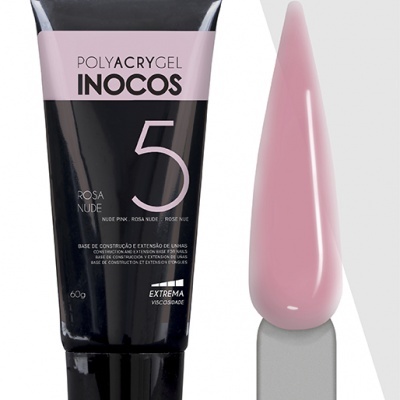 Polyacrygel Inocos em Bisnaga 5 - Rosa Nude 60g