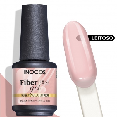 INOCOS FIBER BASE COVER ROSA PÊSSEGO LEITOSO 15 ML