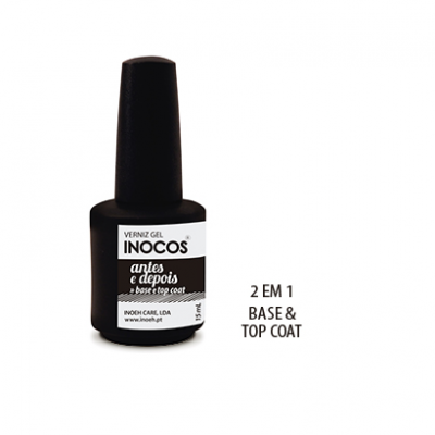 INOCOS ANTES E DEPOIS VERNIZ GEL - BASE E TOP COAT 15ML
