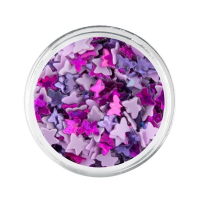 Decoração de unhas coloridas Mini Holo Butterflies