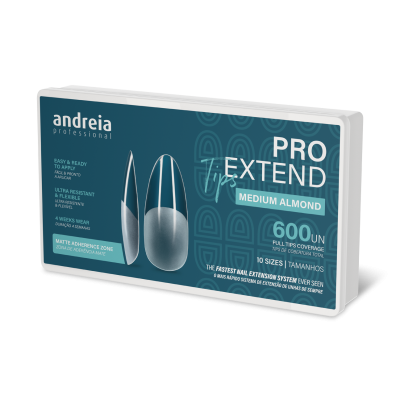 Andreia pro extend tips 600 unid medium almond