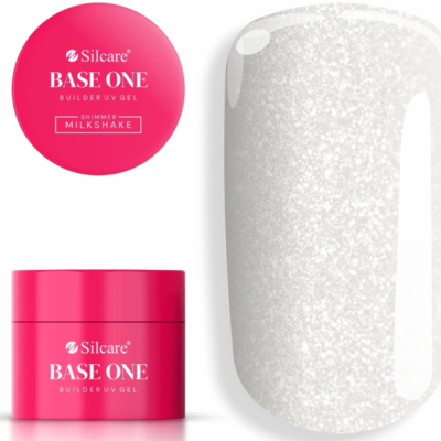 GEL BASE ONE MILKSHAKE (BRANCO LEITOSO COM BRILHANTES) 50GR - SILCARE