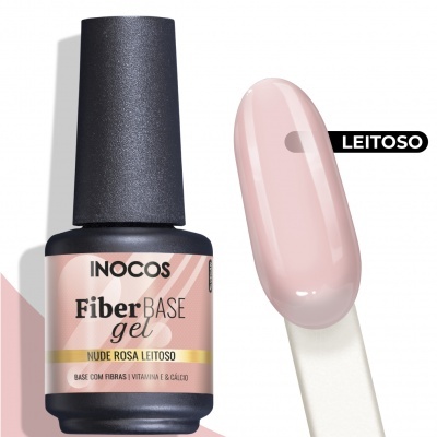 INOCOS FIBER BASE COVER NUDE ROSA LEITOSO 15 ML