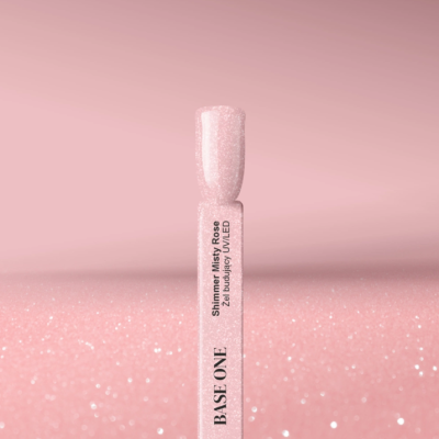 GEL BASE ONE SHIMMER MISTY ROSE (ROSA LEITOSO COM BRILHANTES) 50GR - SILCARE