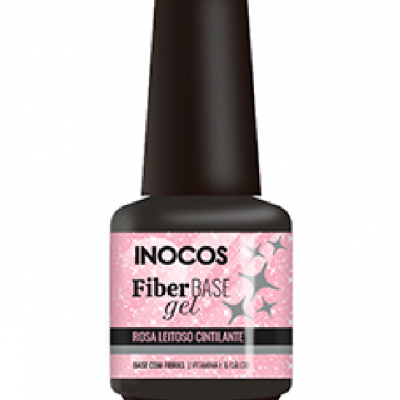 INOCOS FIBER BASE ROSA LEITOSO CINTILANTE 15 ML