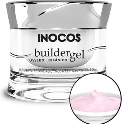 Gel Construção Rosa Leitoso Intenso 50gr Inocos