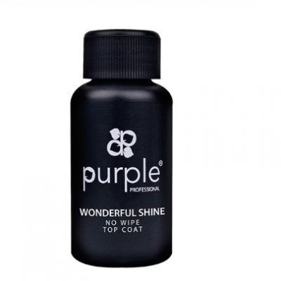 Top Wonderful Shine Purple - Finalizante brilho sem goma para Verniz Gel, Gel e Acrílico 50 ml