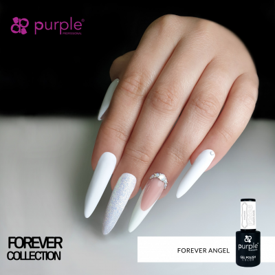 PURPLE Verniz Gel Forever Angel (Branco Puro) 10ml P2035
