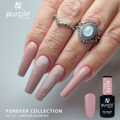 PURPLE VERNIZ GEL Forever Glowing (tom nude) 10 ML P2174