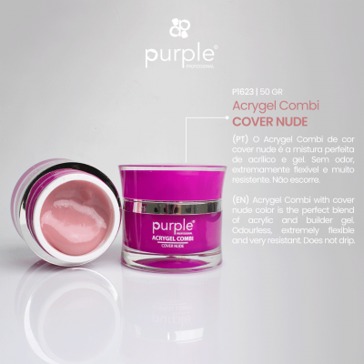 Acrygel Combi Purple 50g - Cover Nude