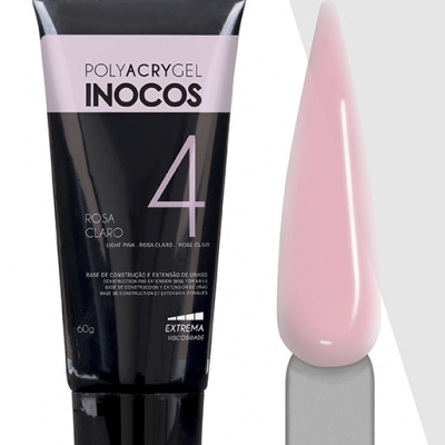 Polyacrygel Inocos em Bisnaga 4 - Rosa Claro 60g