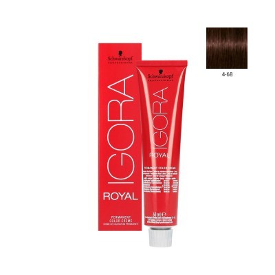 IGORA ROYAL 4-68 CASTANHO MÉDIO BROWN VERMELHO 60G