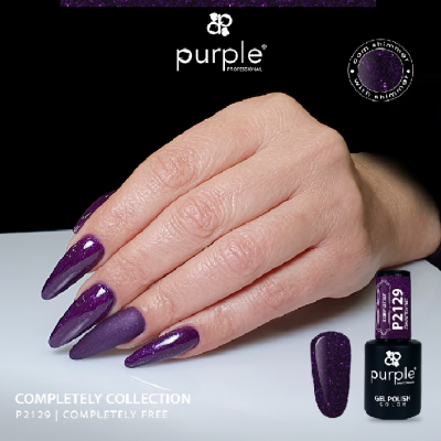 PURPLE VERNIZ GEL COMPLETELY FREE 10 ML  P2129