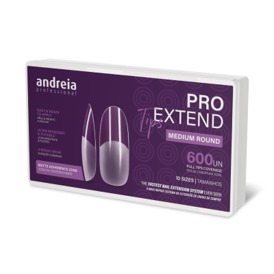 Andreia pro extend tips 600 unid medium round