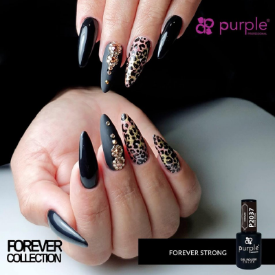 PURPLE Verniz Gel Forever Strong (Preto) 10ml P2037