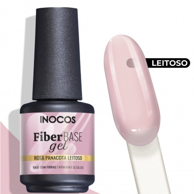 INOCOS FIBER BASE COVER ROSA PANACOTA LEITOSO 15 ML