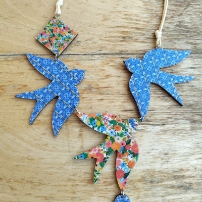 Colar c/ 3 Andorinhas